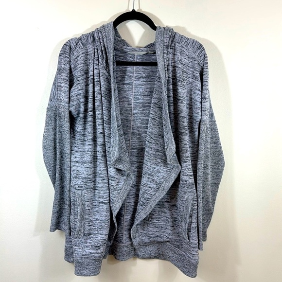Athleta Women’s Blissful‎ Wrap Cardigan Heathered Gray Size Large - Picture 1 of 10